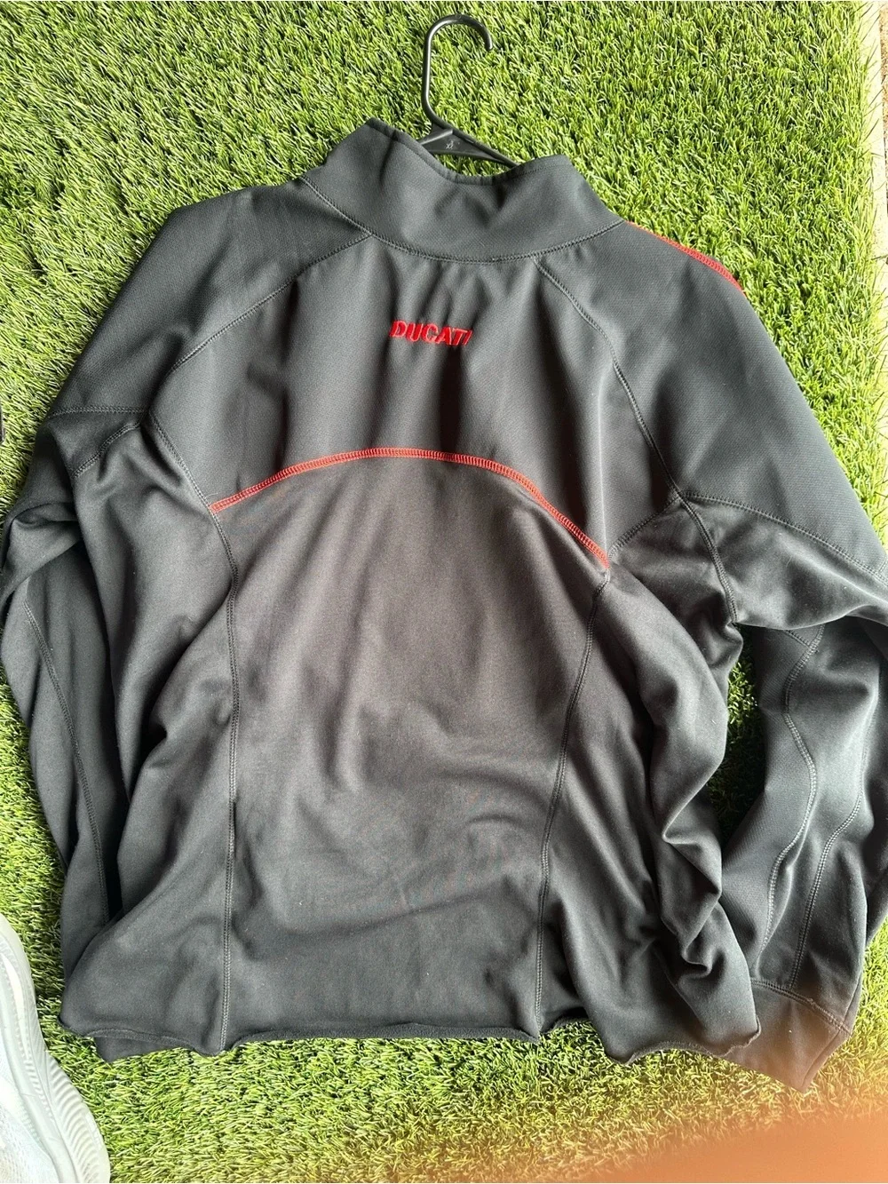 Ducati Corse Black Fitness Sweatshirt Off-Center 1/4 Zip Pullover XXXL (US -XL) - Picture 3 of 4